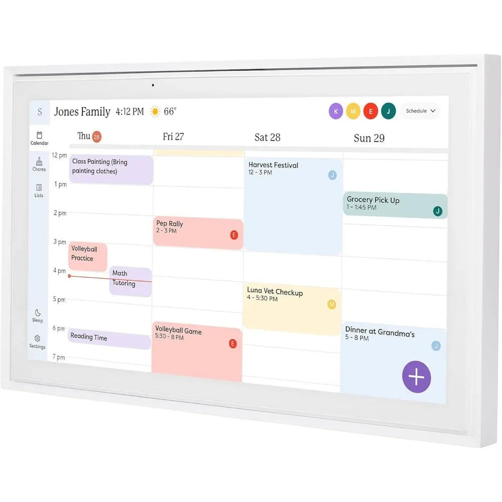 Hindetel 10 inch Digital frame Perpetual Calendar Chore Chart photo video play Smart Touchscreen Display for Family SchedulesInteractive KiosksGoWisse.com