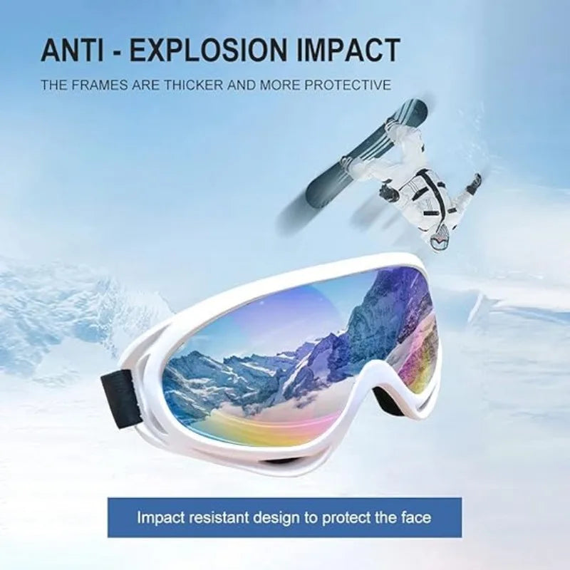 Outdoor Sport Ski Goggles Anti fog UV400 Protection Ski Mask Male Female Anti-Fog Big Face Snow Glasses Snowboard Skiing Eyewear