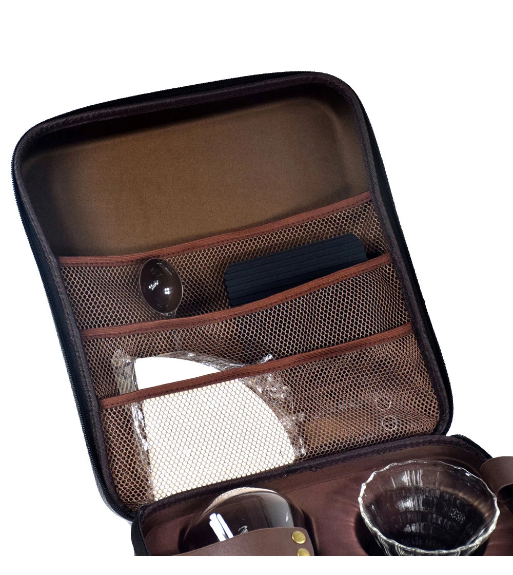 Luxury Coffee Gift Box Set Grinder Hand Pot Glass Drip Filter Household Coffee Coffee Christmas Gift Coffeeware