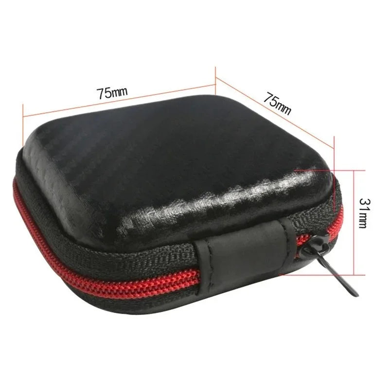 Earphone Case Storage Carrying Hard Bag Box For Earphone Headphone Accessories Earbuds Memory Card USB Cable Case Pouch For QKZ