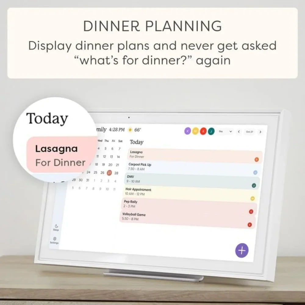 Hindetel 10 inch Digital frame Perpetual Calendar Chore Chart photo video play Smart Touchscreen Display for Family SchedulesInteractive KiosksGoWisse.com