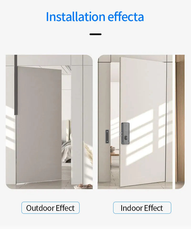 No Drilling Smart Tuya App Bluetooth Indoor Invisible Lock for Wooden Door Electronic 13.56 IC Card Lock Support Gateway to Wifi