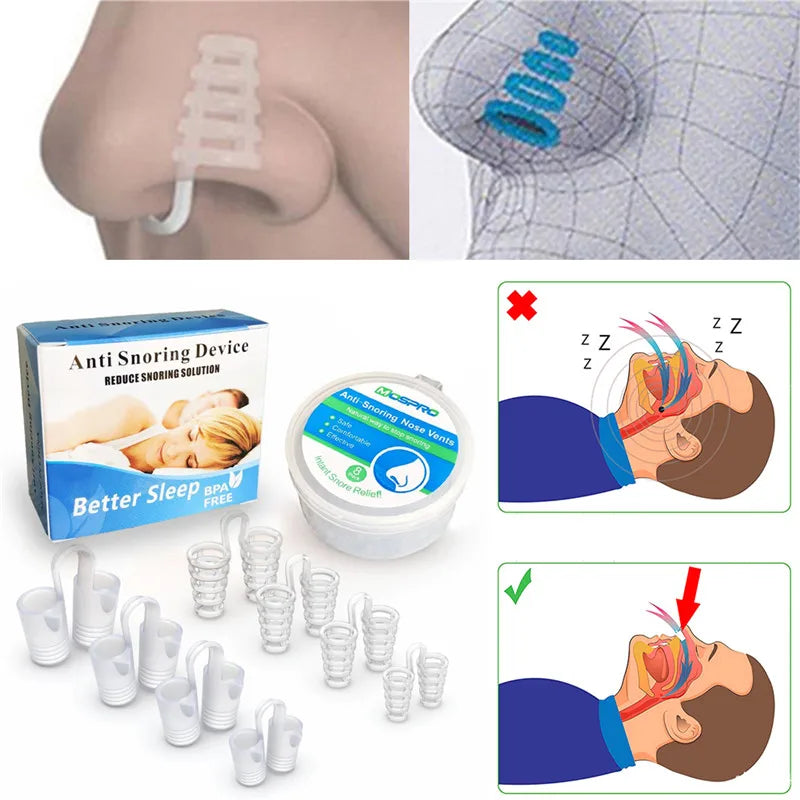 Anti Snoring Anti Snore Nose Clip Silicone Snoring Solution Device Snore Stopper Sleeping Aid Nasal Dilators Health Care