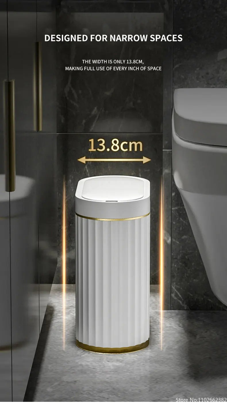 7L/9L Smart Trash Can Electronic Automatic Smart Sensor Garbage Bin Household Toilet Waste Garbage Can for Kitchen Bathroom