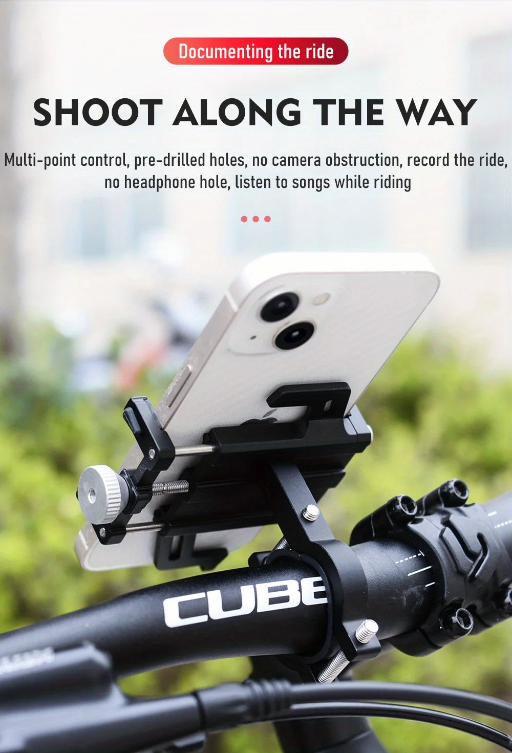ThinkRider Bicycle Mobile Phone Rack Aluminum Mountain Road Car Navigation Takeout Rider Driving Special Support