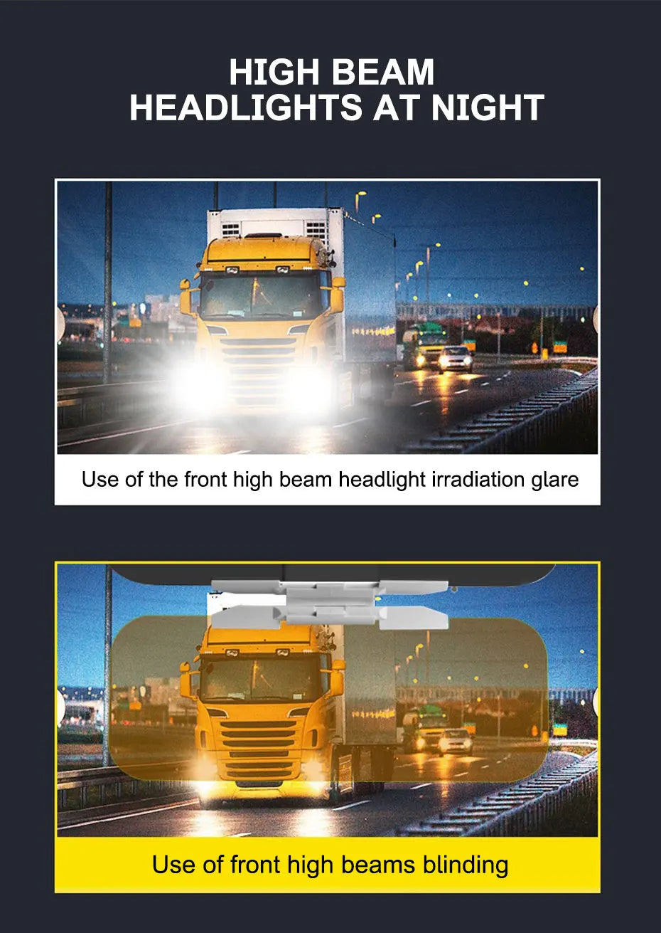SEAMETAL Car Sun Visor HD View Day and Night Car Anti-glare Sun Visor Sun UV Blocked Clearly View Safety Driving Accessories