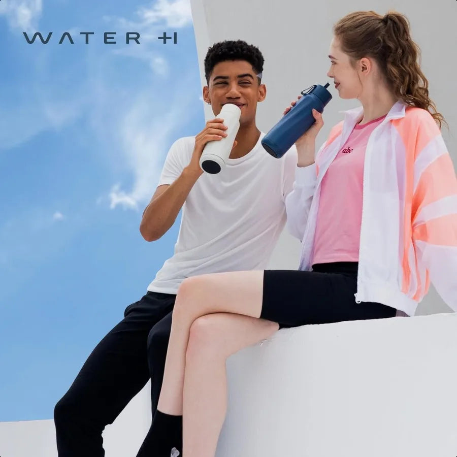 Vita Smart Water Bottle with Reminder to Drink Water BPAFree Vacuum Insulated Water Bottles with Filter Straw Bluetooth Intake