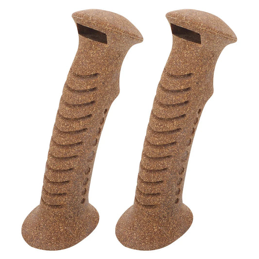 2 Pcs Cane Handle Grip Replacement Wooden Hiking Stick Part Cork Trekking Pole Skiing Handles Walking Sticks Camping Hiking