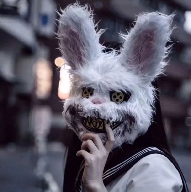 Cartoon Bear Rabbit Halloween Cosplay Face Mask Fancy Party Stage Make-up Scary Head Cover Carnival Costume Prop Masquerade Mask