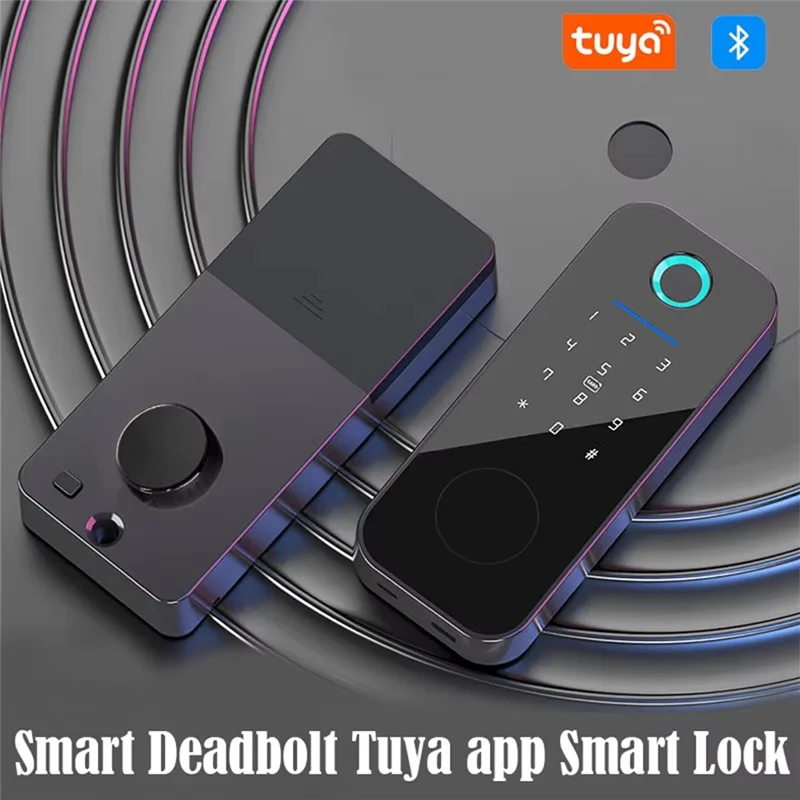 A72T Tuya App Remote Control Smart Door Lock Indoor House Electronic Lock Deadbolt Withkeys Lock