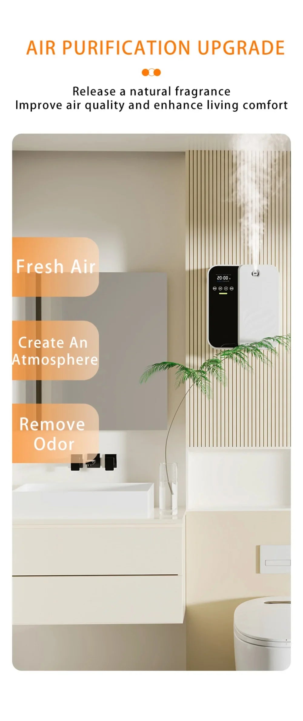 Hotel Aroma Diffuser Machine Wall Mounted Room Fragrance Diffuser Bluetooth Electric Smell Distributor Electric Smell for HomeElectric DiffusersGoWisse.com