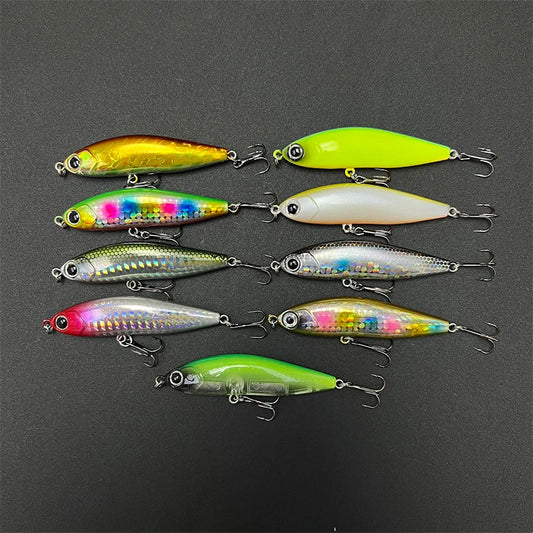 70mm 14g Pencil Fishing Lure Sinking Stickbait 3D Eyes Artificial Bait Long Casting Minnow Wobbler Bass Pike Fishing Tackle