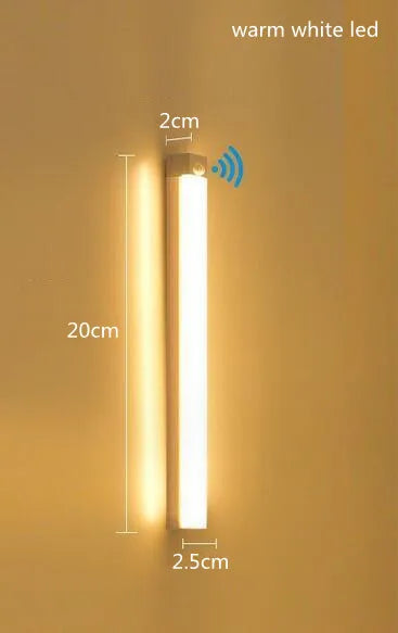 Motion Sensor led Light Wireless LED Night Light Type C Rechargeable Light Cabinet Wardrobe Lamp Staircase Backlight For Kitchen