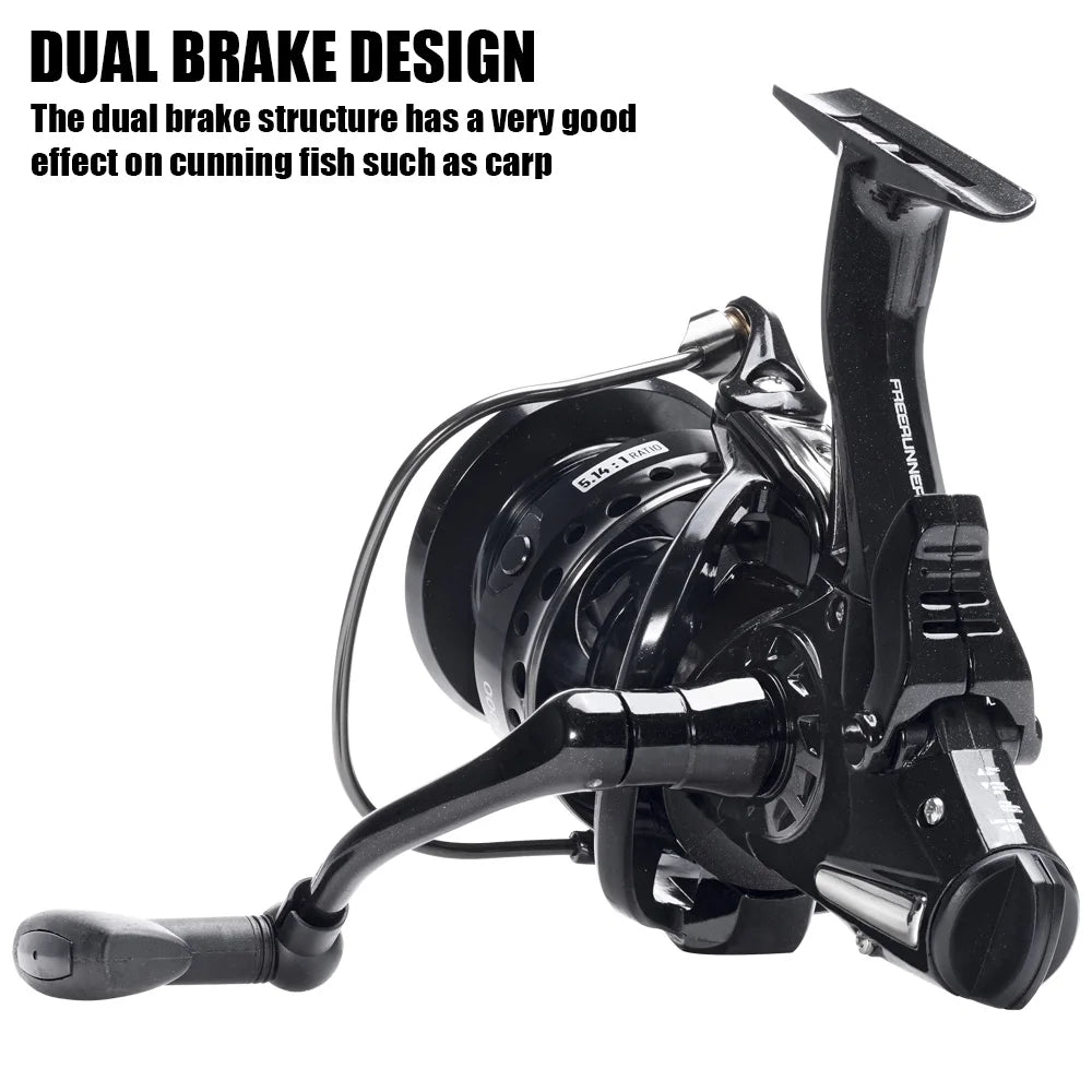 Carp Fishing Reel Spinning Strong Double Drag 12-15kg Molinete Carretilha De Pesca Olta Makaralar Sea Reels Accessories Mar