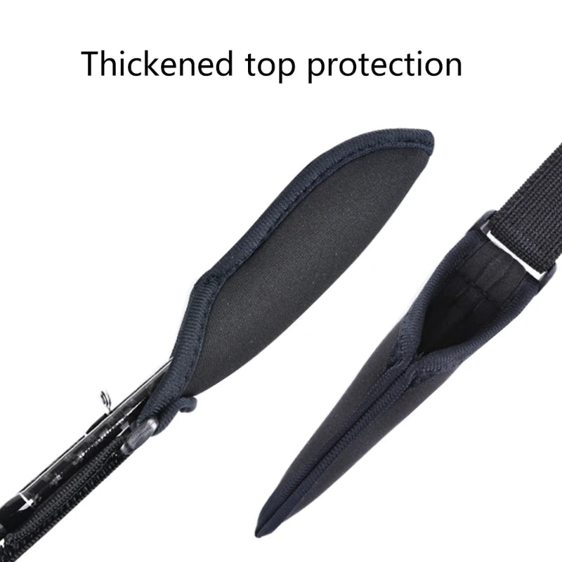 Fishing Rod Socks Srtap Fishing Pole Sleeves Belt Rod Protector Adjustable Rod Cover Protector For Fishing Rod Tube-Case
