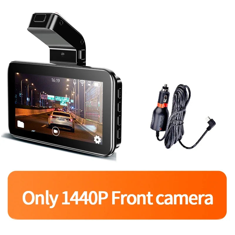 WIFI DVR Recorder Dashcam 1440P Dash Car Dash Cam Camera Dual Lens Built In G-Sensor Loop Recording Parking Monitoring
