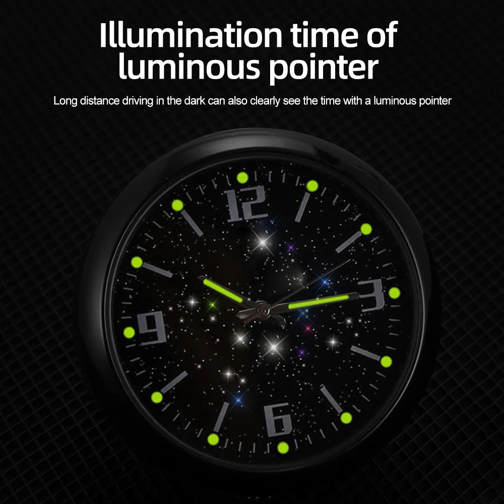 40Mm Luminous Car Clock Waterproof Mini Electronic Clock Quartz Watch Bicycle Motorcycle Watch Auto Dashboard Clock In Car