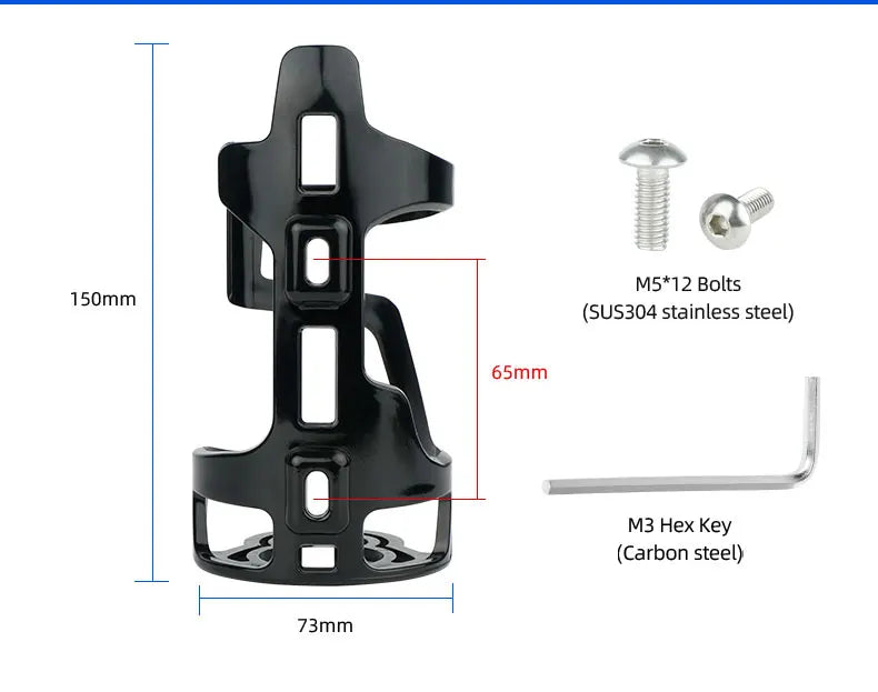 Deemount Bicycle Water Bottle Holder 65mm PC Mold-in Plastic Bottle Cage Carrier Rack Light Weight  Cycling Parts BKG-008