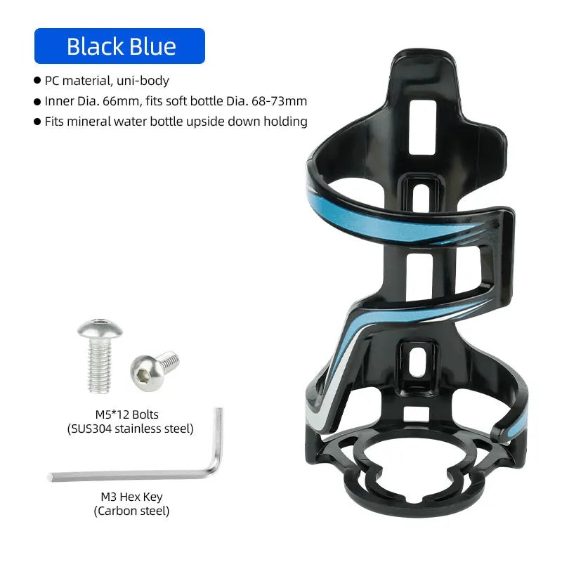 Deemount Bicycle Water Bottle Holder 65mm PC Mold-in Plastic Bottle Cage Carrier Rack Light Weight  Cycling Parts BKG-008