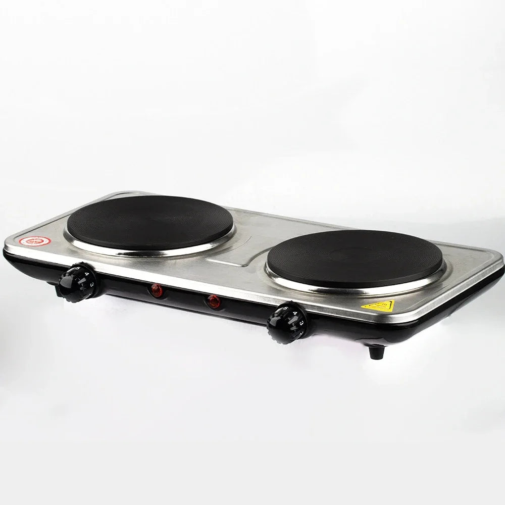 USA Double Head Electric Ceramic Stove Induction Cooker Double Oven Household High Power Stainless Steel Cookware 220V