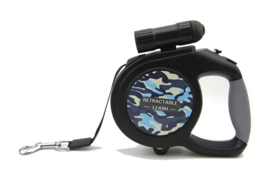 CAMO Dog Retractable Leash with Light Automatic Extendable Large Pet Lead Strong Pets Traction Rope for Big Dogs Walking 190 kg