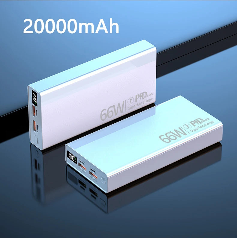 Power Bank 30000mAh 66W Fast Charging Powerbank Portable Charger External Battery Pack For iPhone 15 14 13 Huawei Xiaomi Samsung
