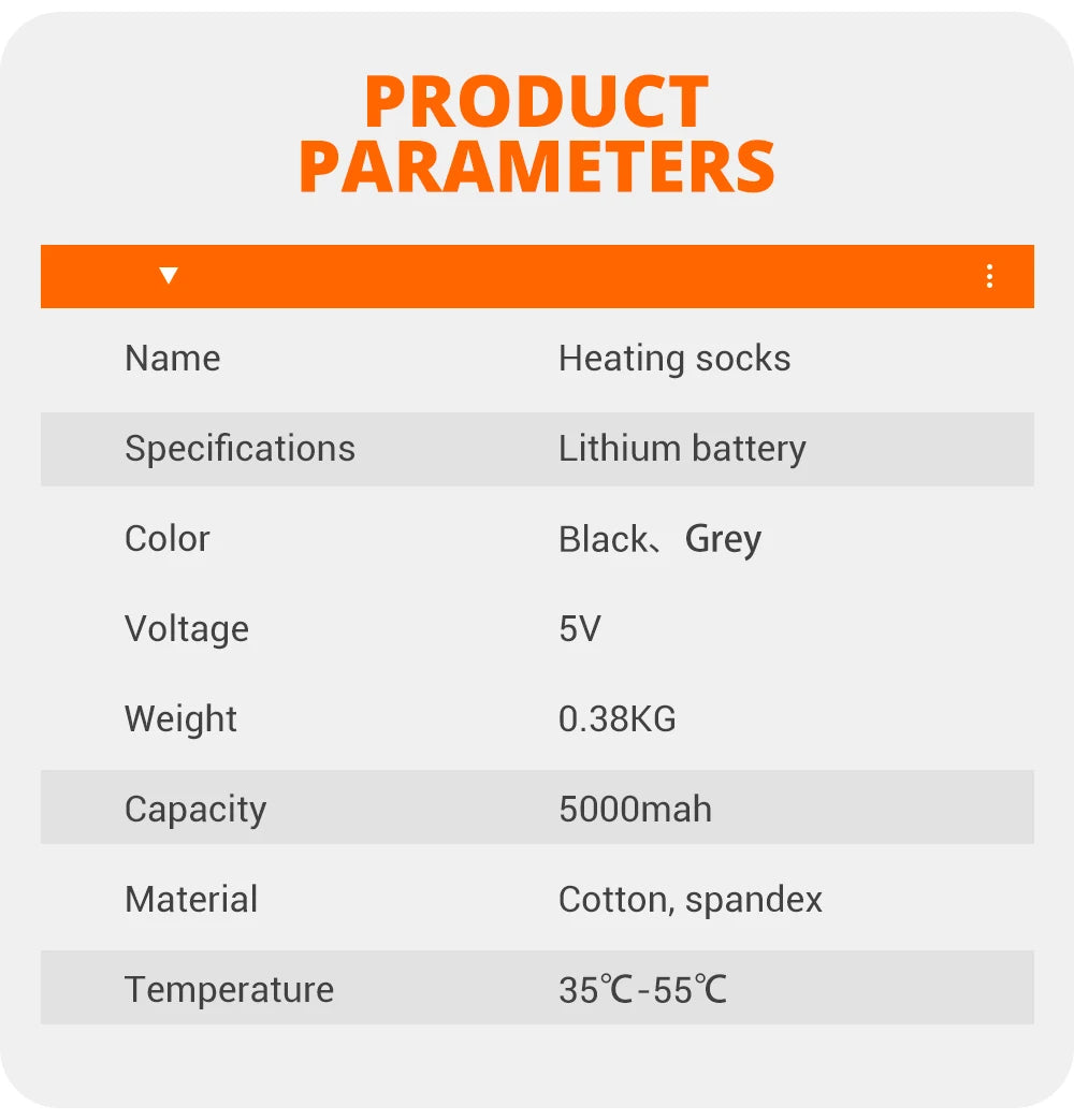 Winter Heated Sock Rechargeable Battery Stocking Men Women Electric Heating Ski Socks Sports Thermal Warmer Foot