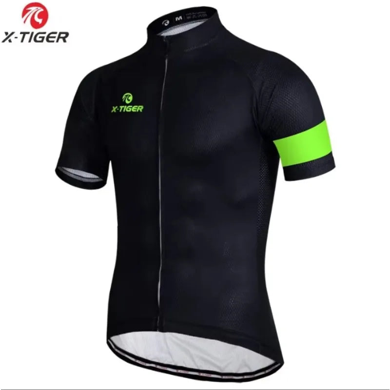 X-TIGER Men Cycling Jersey Breathable MTB Road Bike Coat Short Sleeves Bike Clothing Cycling Jacket Ciclismo Bicycle Shirts