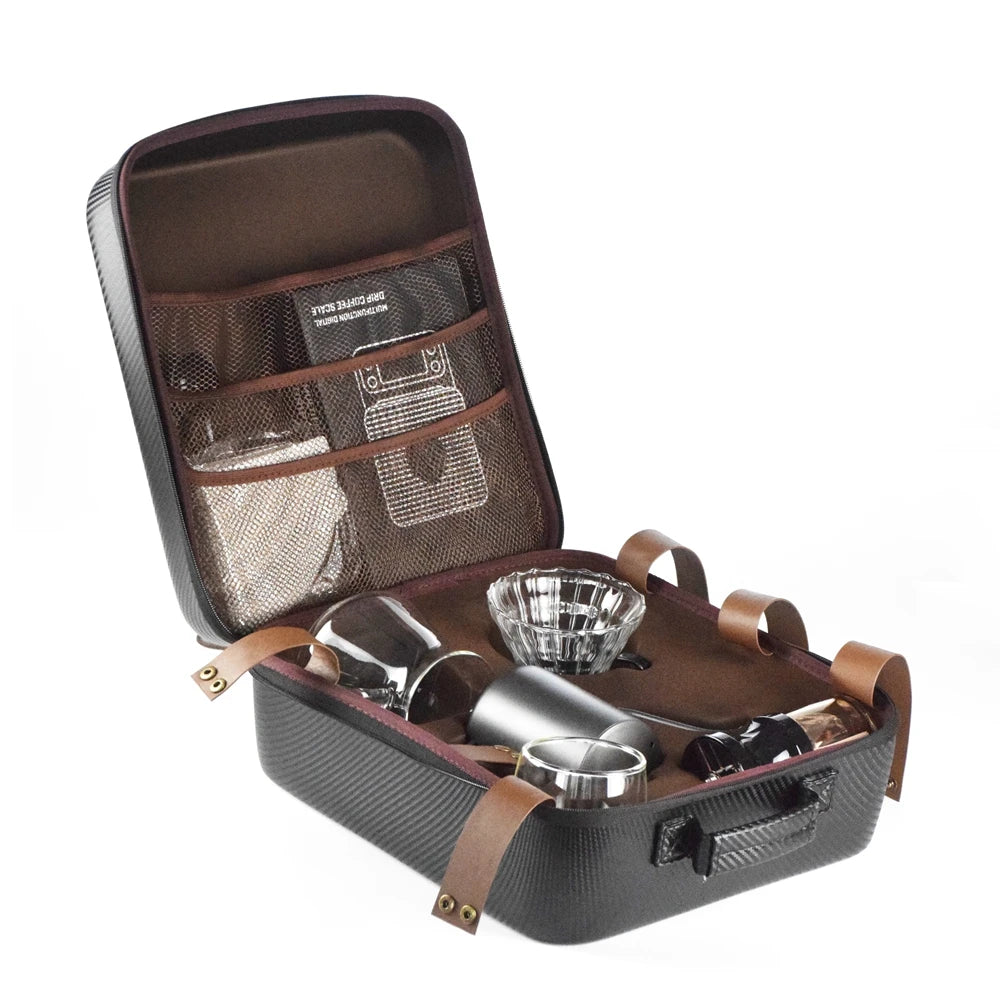 Luxury Coffee Gift Box Set Grinder Hand Pot Glass Drip Filter Household Coffee Coffee Christmas Gift Coffeeware