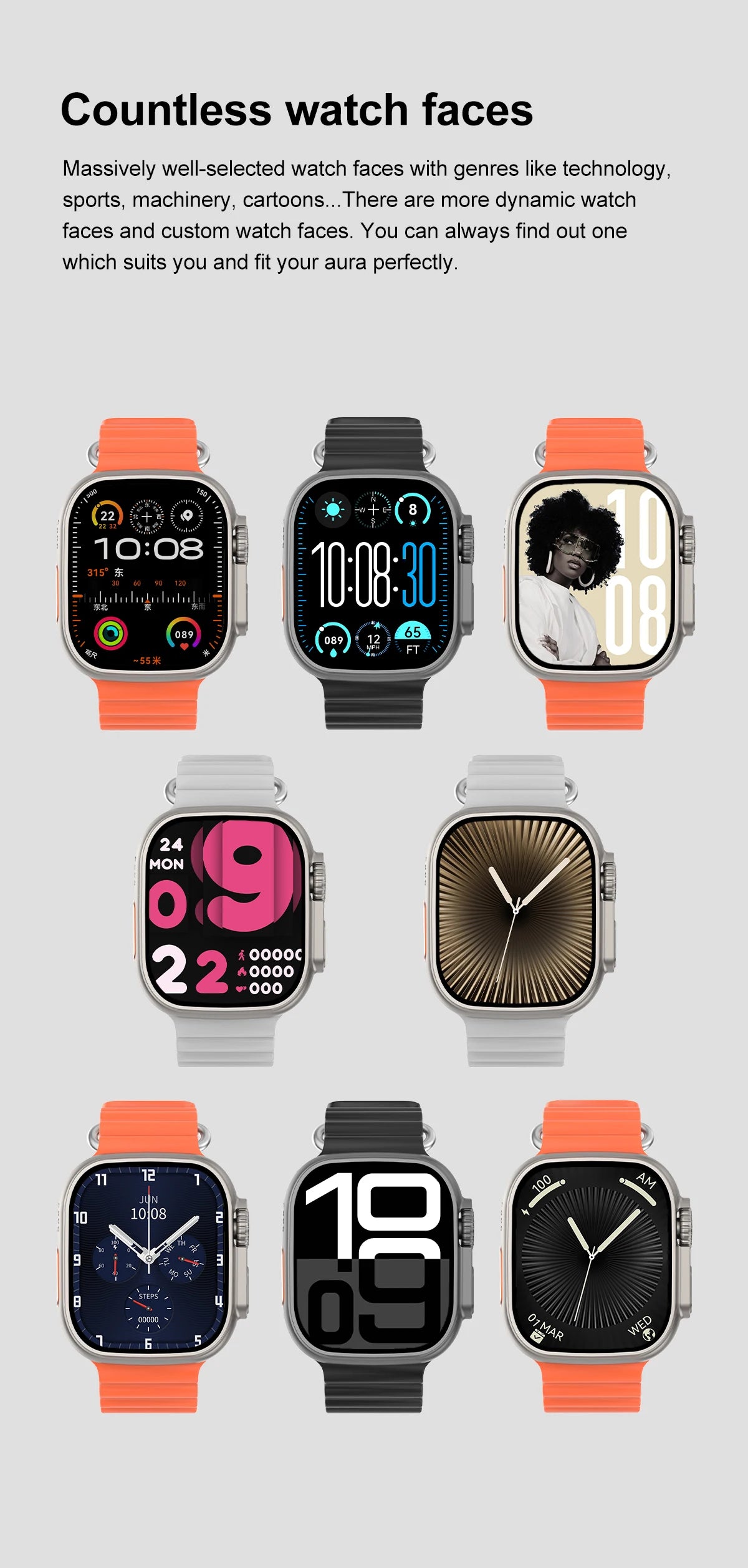 DT Ultra 3 Smartwatch Amoled Screen 4GB MP3 MP4 Player Bluetooth Network Sharing APP Store ChatGPT Smart AI Watch Men Sportwatch