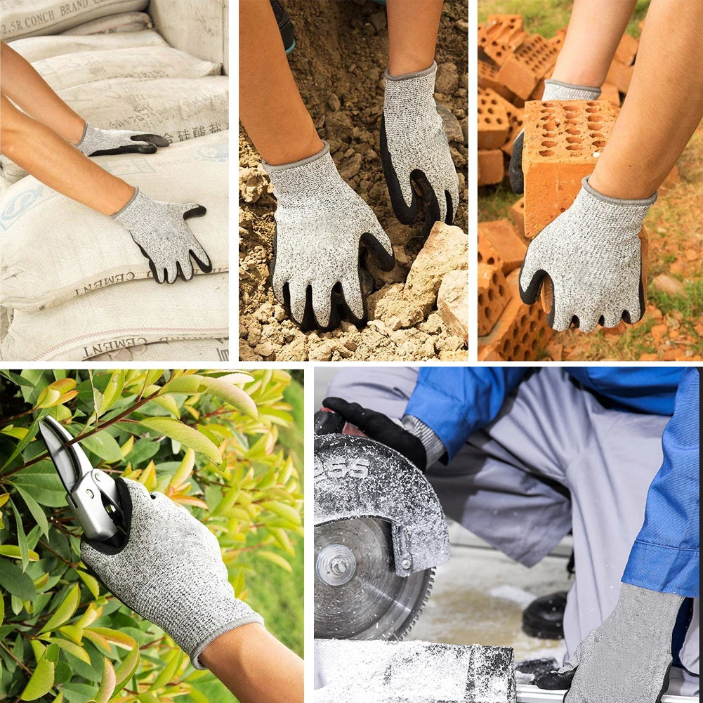 Level 5 Cut Resistant Gloves 3D Comfort Stretch Fit Washable Anti-cut Protective Gloves for Construction Gardening