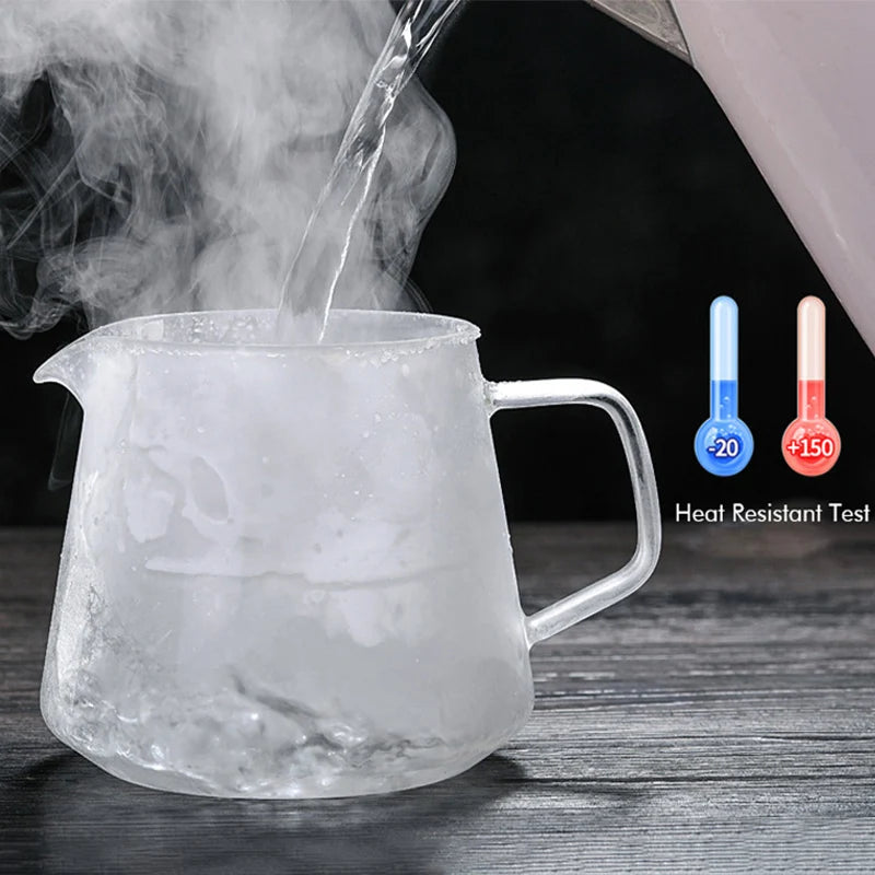 Coffee Server Glass Coffee Pot Heat Resistant Glass Kettle Sharing Pot 600/300ml Pour Over Coffee Espresso Maker Accessories