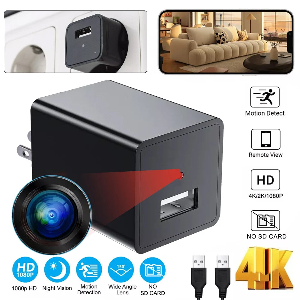 1080P HD Mini Wifi Camera Invisible Espia Cam Night Vision Micro Camcorder 150° Wide Angle IP Webcam Remote Monitoring Magnetic