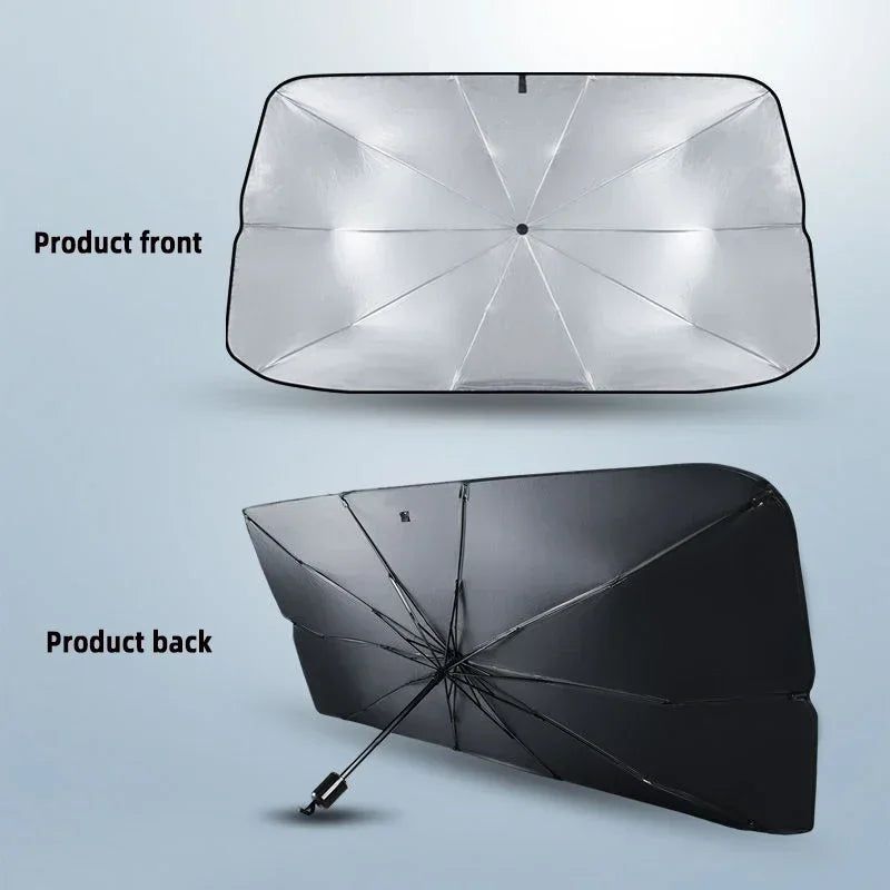 Automobile Windshield Sunshade Upgraded V-Design Car Sun Umbrella Innovative Telescopic Sun Visor For Heat Insulation Shade Prot