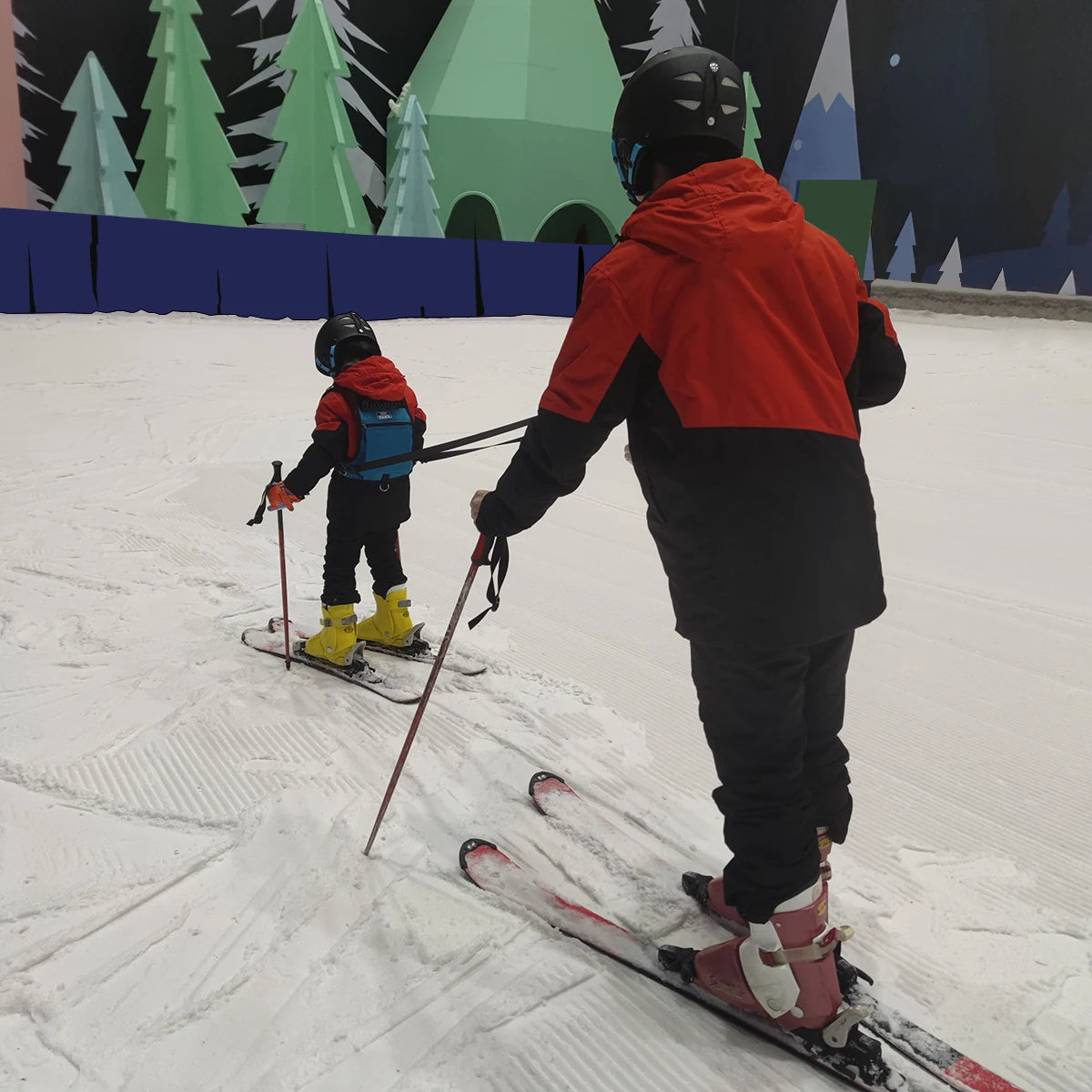 Ski Harness for Kids Backpack Adjustable Snowboard Training Belt Children Speed Control Leash Skateboard Training Equipment Kid