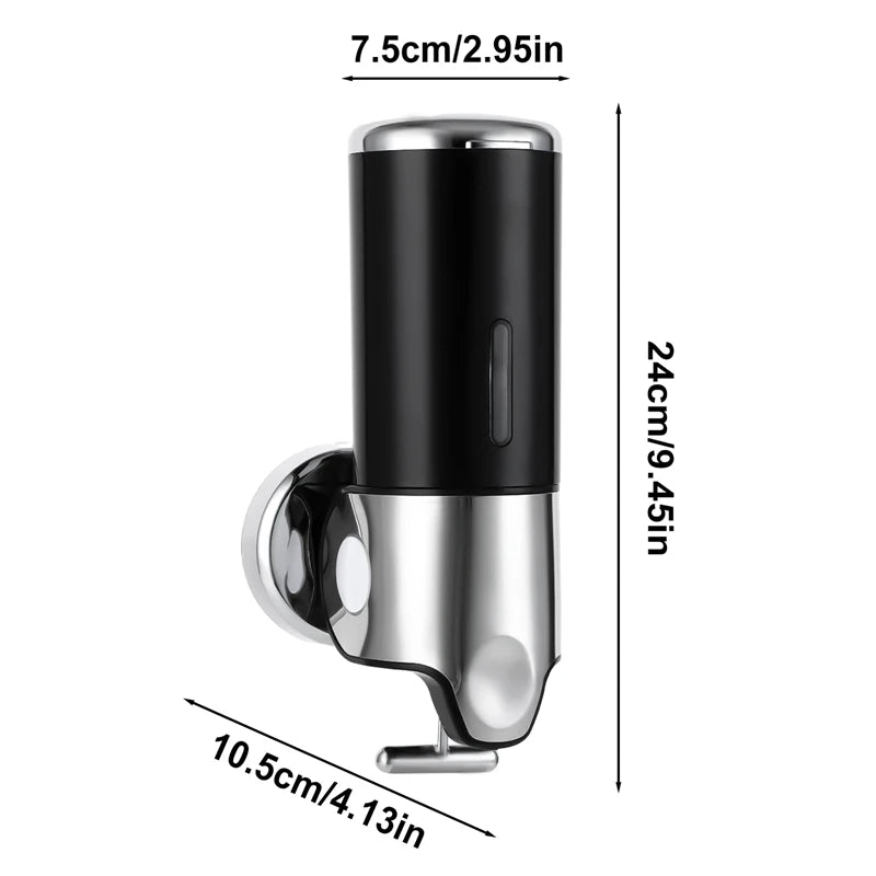 Hotel Soap Dispenser Manual Press Wall-mounted Punch-free Shower Gel Shampoo Hand Sanitizer Box Bathroom Decoration Accessories