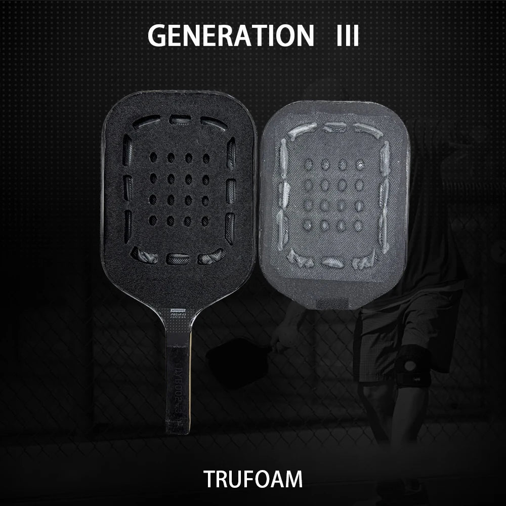 2025 Professional Pickleball Paddle 16mm T700 Carbon Fiber USAPA Certified Hybrid W Trufoam Power Spin Control Outdoor Indoor