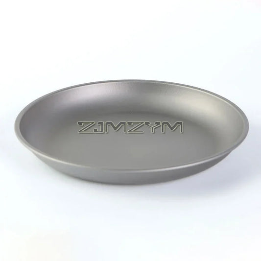 Ultralight Titanium Bowl Pan Plate Dish 22cm 18.5cm Round Plate Outdoor Camping Portable Tableware for Backpacking & Camping