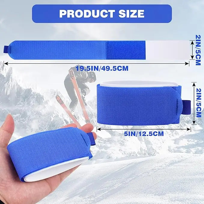 Outdoor Skis Fixing Band Ski Brake Retainer Skiing Straps Skijoring Skis Fixing Band Wrap Snowboarding Straps Sled Ski Accessary