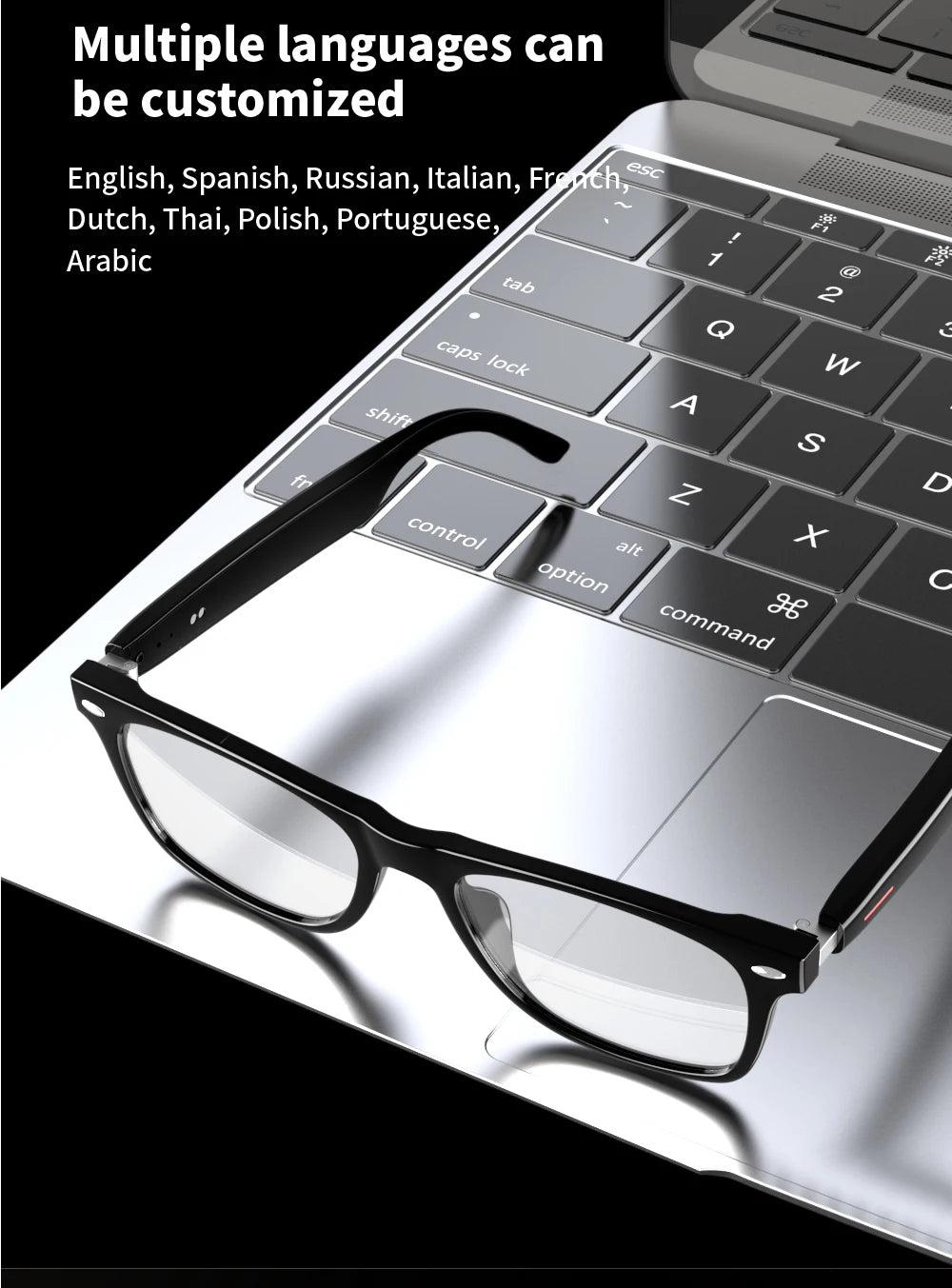 For Xiaomi E13 Smart Glasses:Blue Light Filtering Polarized Sunglass Lenses Audio Built-in Mic & Speakers Touch Voice Assistant