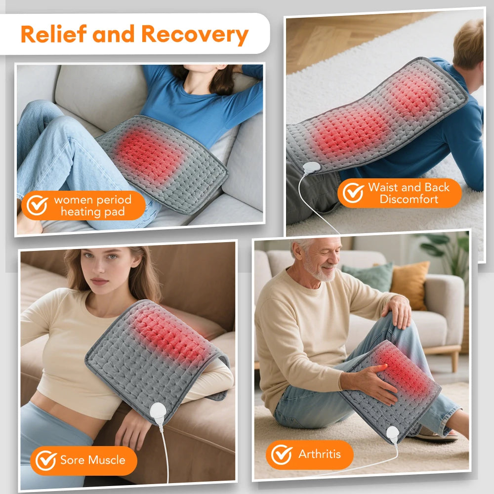 9 Level 4 Mode Timer 30X60cm Electric Heating Pad Blanket Hot Heated Pad for Abdomen Shoulder Knee Legs Winter Warm Washable