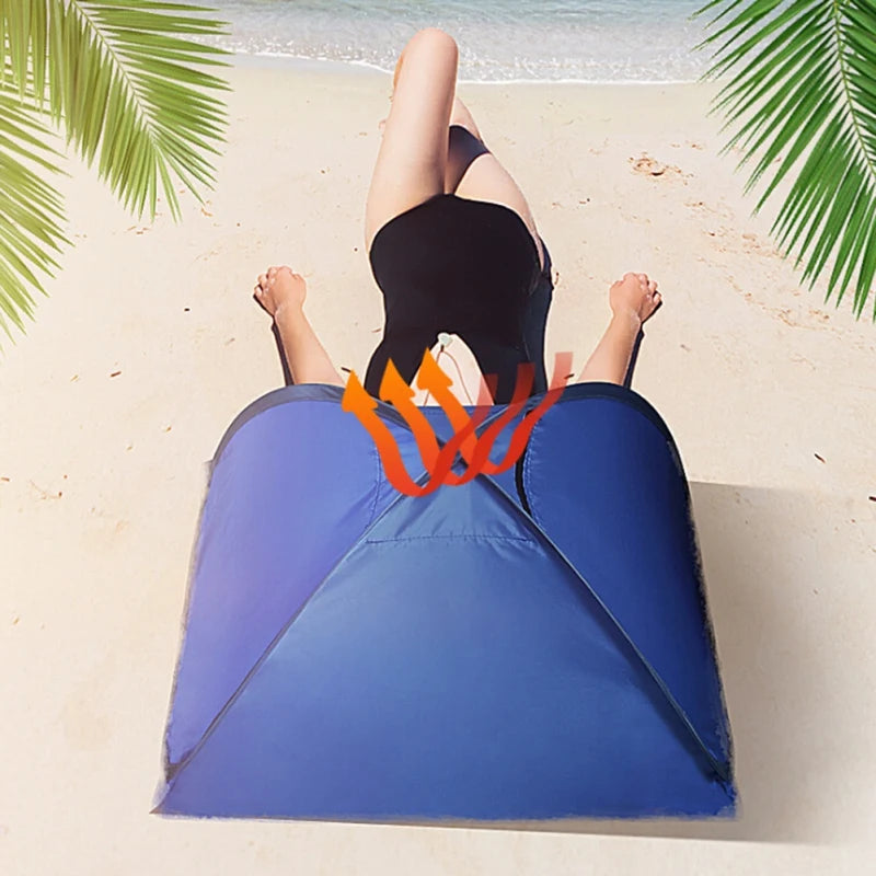Beach Headrest Sunshade Tent UV-protecting Sunshelter Automatic Opened Portable Outdoor Camping Sunshade Tent For Adults Kids