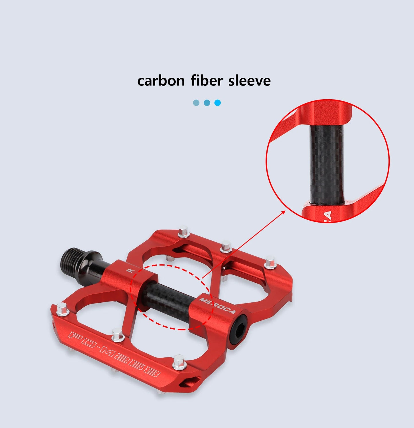 MEROCA Bicycle Pedal 3 Bearing Non-Slip Mtb Pedals Sealed Three Bearing Aluminum Alloy Mountain Bike Pedal Cycling Accessories