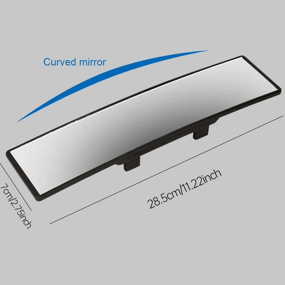 285MM Wide Convex Interior Clip On Rear View Clear Mirror Universal Anti Glare Anti-fog Panoramic Rear View Mirror Curved Mirror