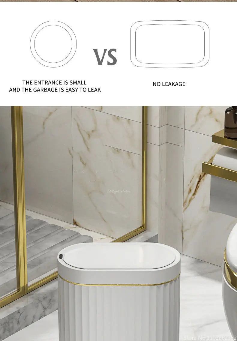 7L/9L Smart Trash Can Electronic Automatic Smart Sensor Garbage Bin Household Toilet Waste Garbage Can for Kitchen Bathroom