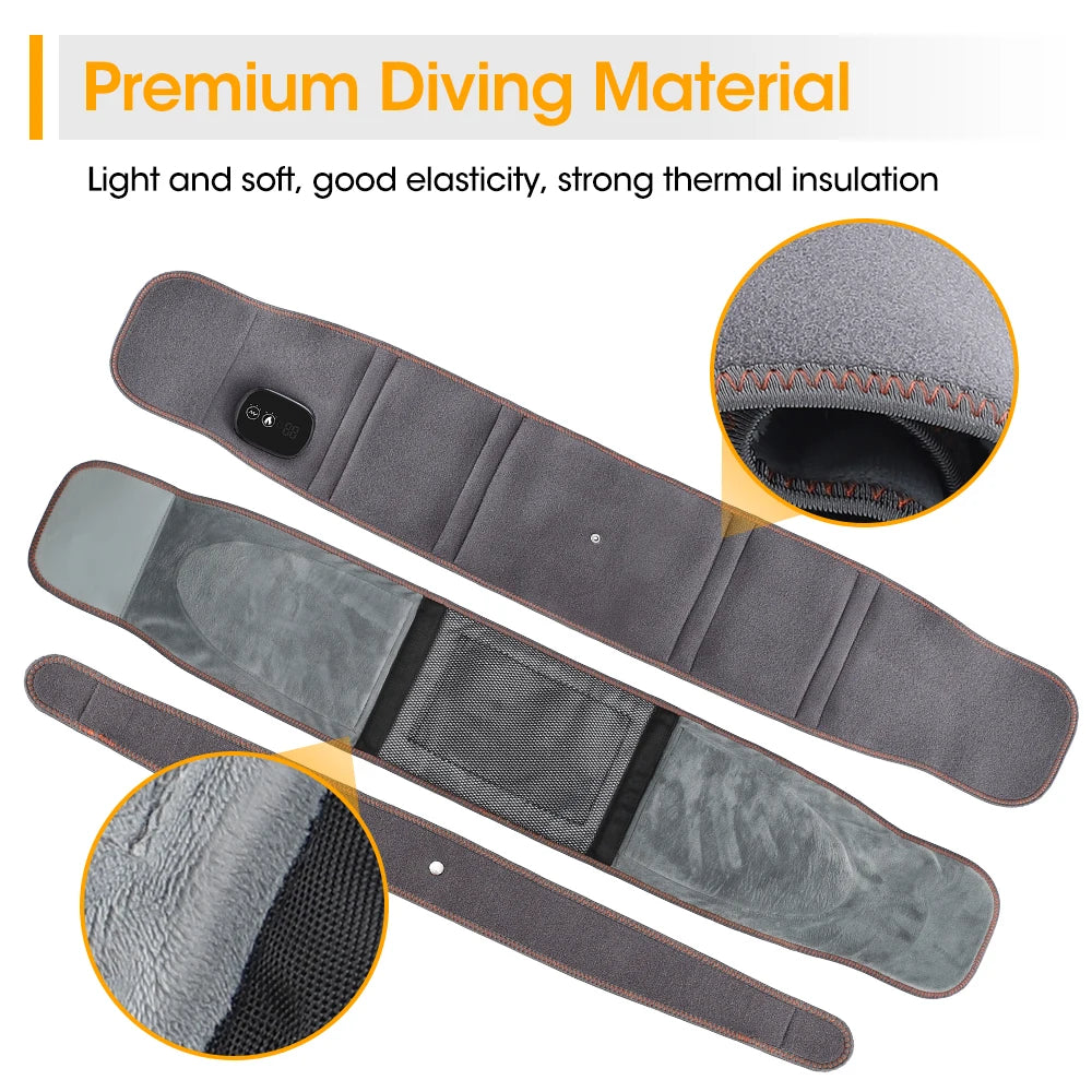 Lumbar Traction Device Heating Airbag Inflatable Decompression Back Belt Hot Compress Massage Men Women Waist Support Belt