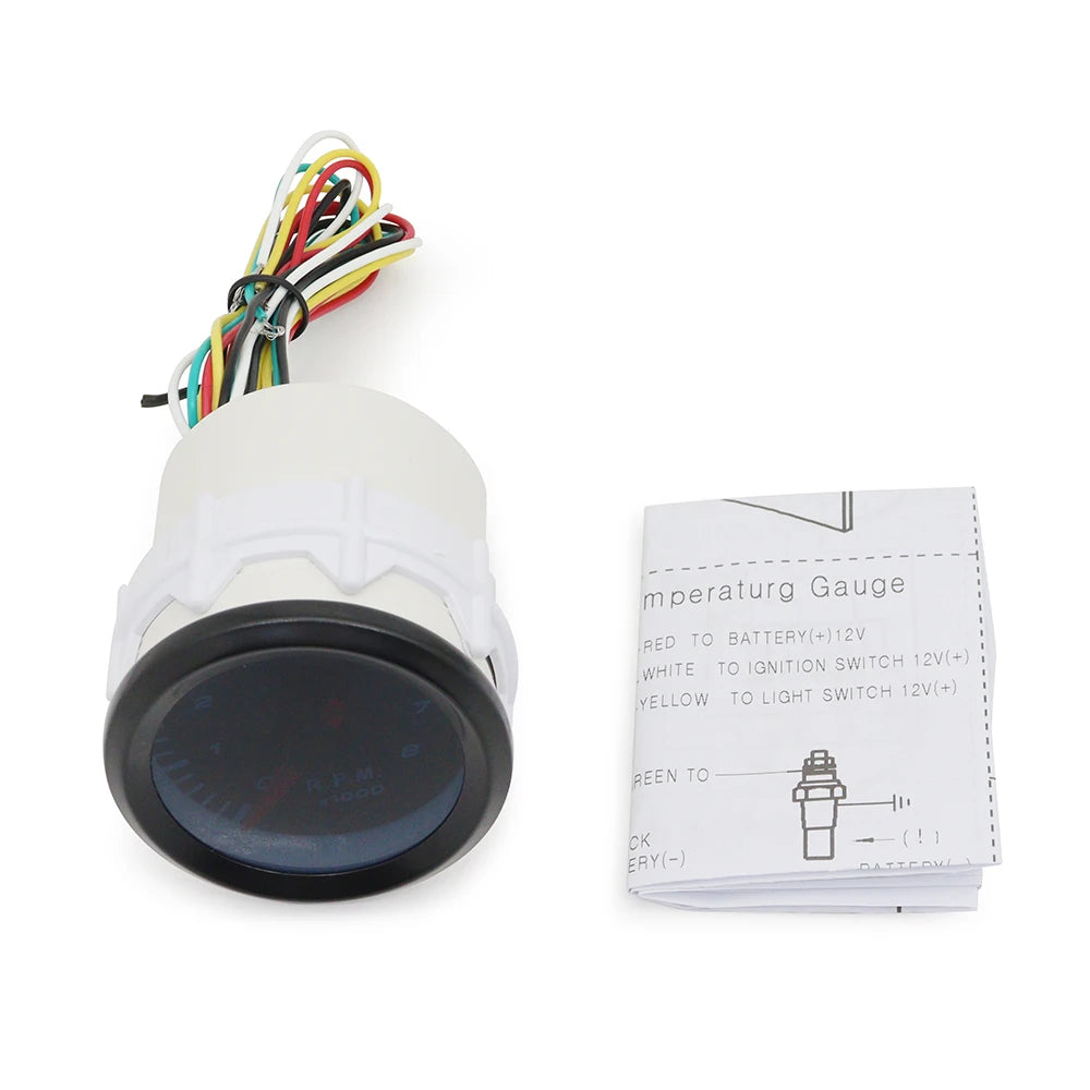 2" 52mm Smoke lens with sensor Boost gauge bar psi/Vacuum/Water temp/Oil temp/Oil pressure/Voltmeter/Tachometer RPM