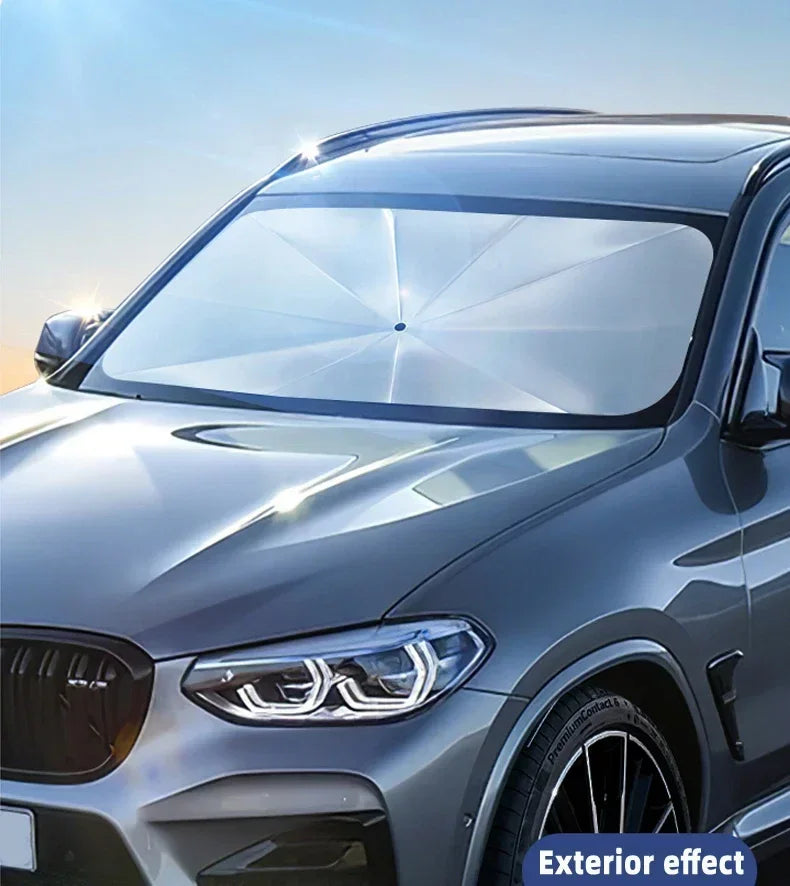 Automobile Windshield Sunshade Upgraded V-Design Car Sun Umbrella Innovative Telescopic Sun Visor For Heat Insulation Shade Prot