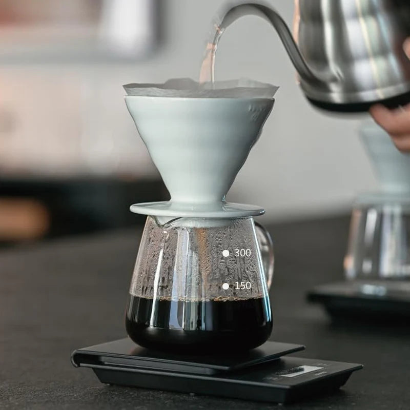 Coffee Server Glass Coffee Pot Heat Resistant Glass Kettle Sharing Pot 600/300ml Pour Over Coffee Espresso Maker Accessories