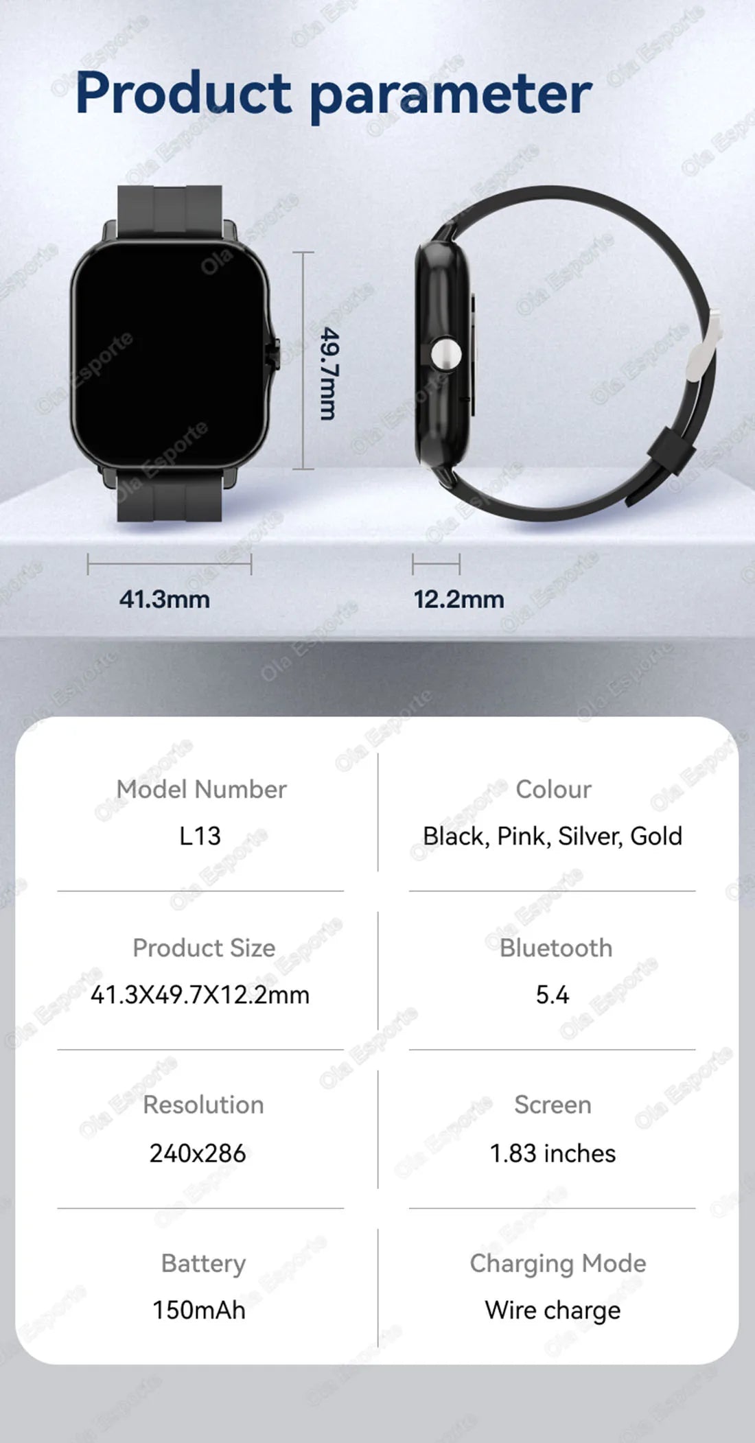 Outdoor Sports Smart Watch Wireless Calling Information Reminder Wallpaper Change Men's and Women's Waterproof Smartwatch 2025